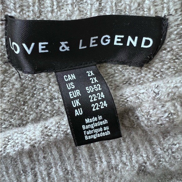 Addition Elle Love & Legend Grey Crew Neck Tunic Sweater Size 2X - Picture 12 of 12